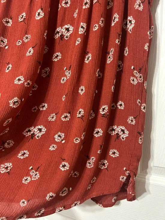 Maurices Women’s Floral Rust Sleeveless Tunic Top Blouse Size XL - Picture 4 of 6